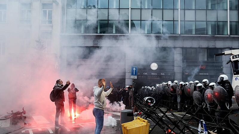 Ausschreitungen bei Corona-Demo in Brüssel